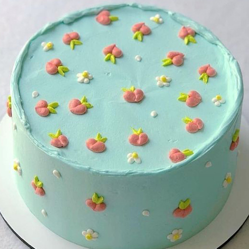 Blue minimalist cake